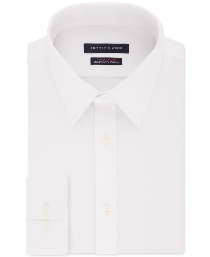 Style Fashion NWT Tommy Hilfiger Men's Regular Fit White Dress Shirt 