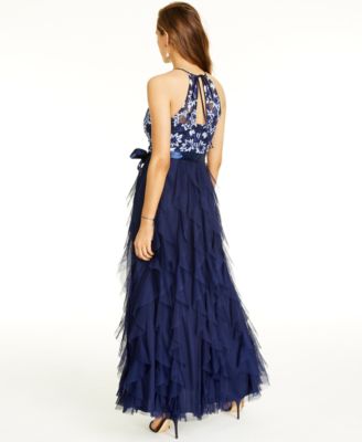 macy's dark blue dress