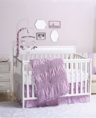 lilac crib skirt