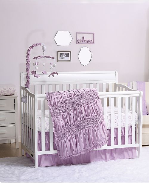 The Peanutshell Lilac Kisses 3 Piece Crib Bedding Set Reviews