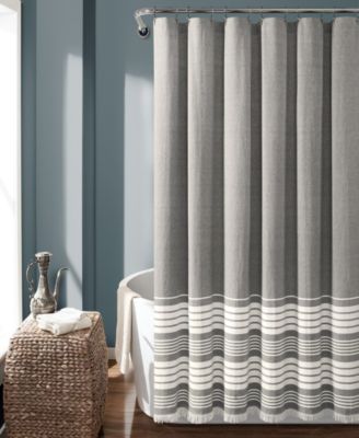 Lush Décor Nantucket Yarn Dyed Cotton, What Color Shower Curtain With Grey Walls