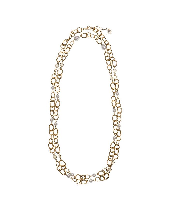 Laundry by Shelli Segal Long Pearl and Chain Necklace Macy's