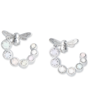 image of Olivia Burton Crystal Lucky Bee Hoop Earrings
