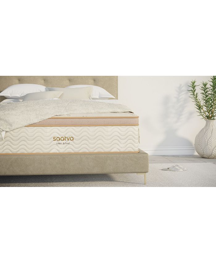 Saatva Loom & Leaf 14.5" Plush Euro Pillow Top Mattress King Macy's