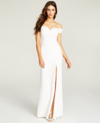 White Off Shoulder Dress - Macy's