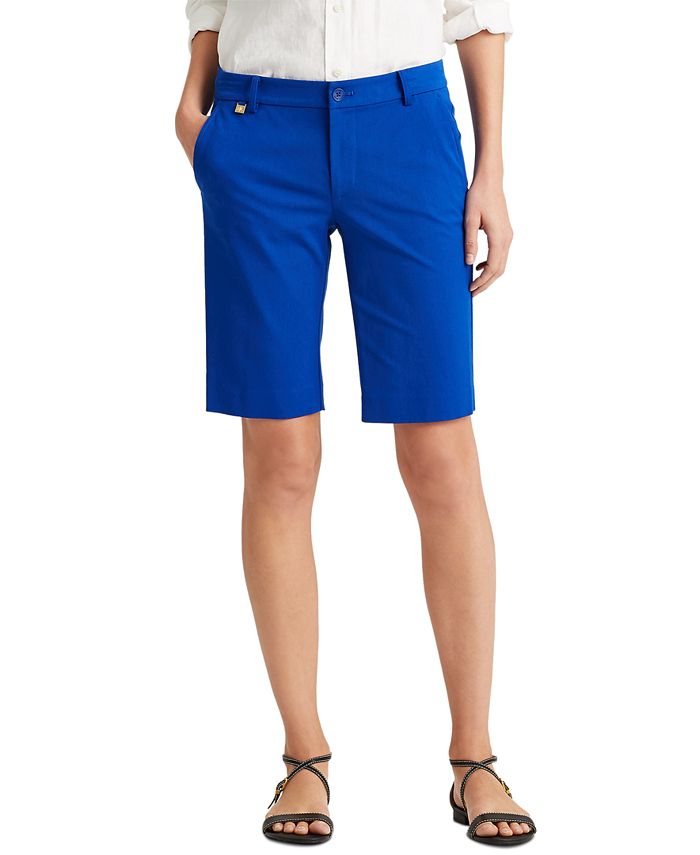 Lauren Ralph Lauren Petite Two-Way Stretch Cotton Shorts - Macy's