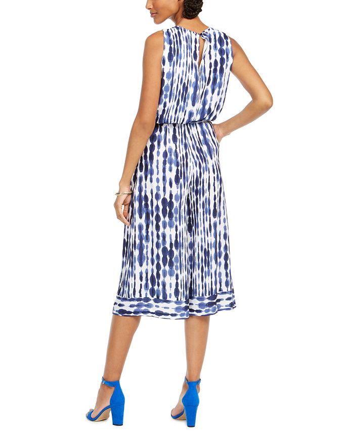 Vince Camuto Cropped Tie-Dyed Jumpsuit - Macy's