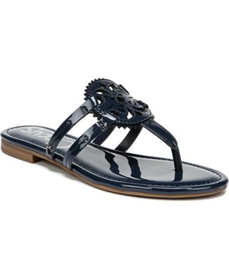 navy blue dressy flat sandals