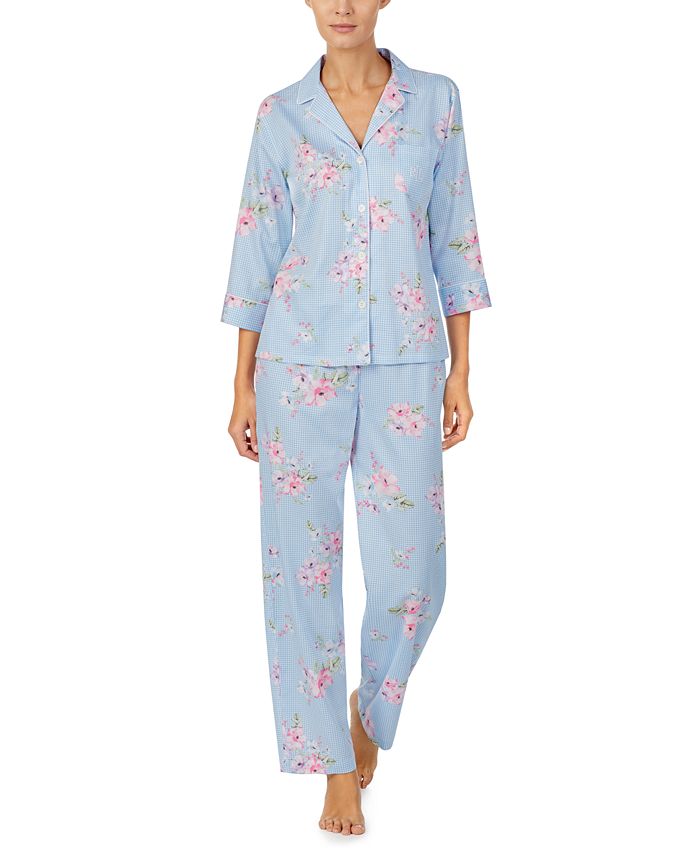 Lauren Ralph Lauren Petite Sateen Printed Pajama Set - Macy's
