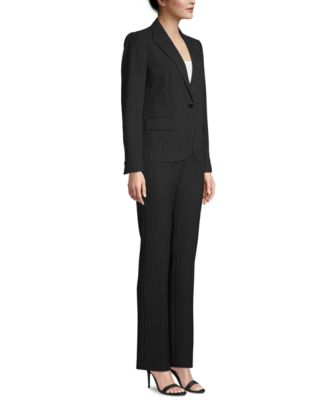 Anne Klein Pinstriped One-Button Blazer - Macy's