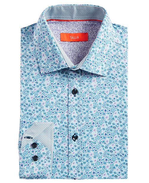 Tallia Men S Slim Fit No Iron Performance Stretch Mini Floral