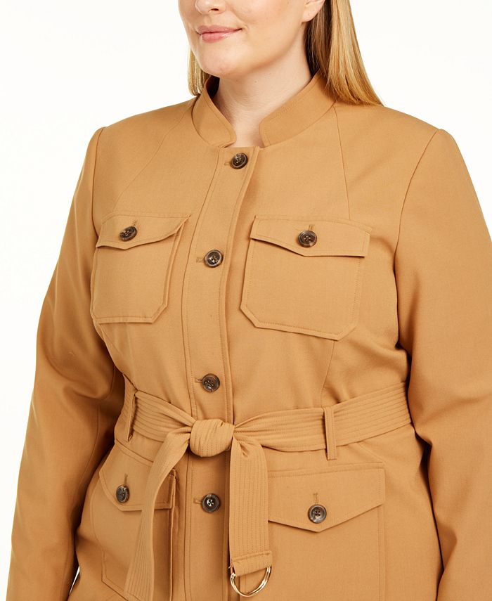 Calvin Klein Plus Size Belted Utility Jacket Macy's