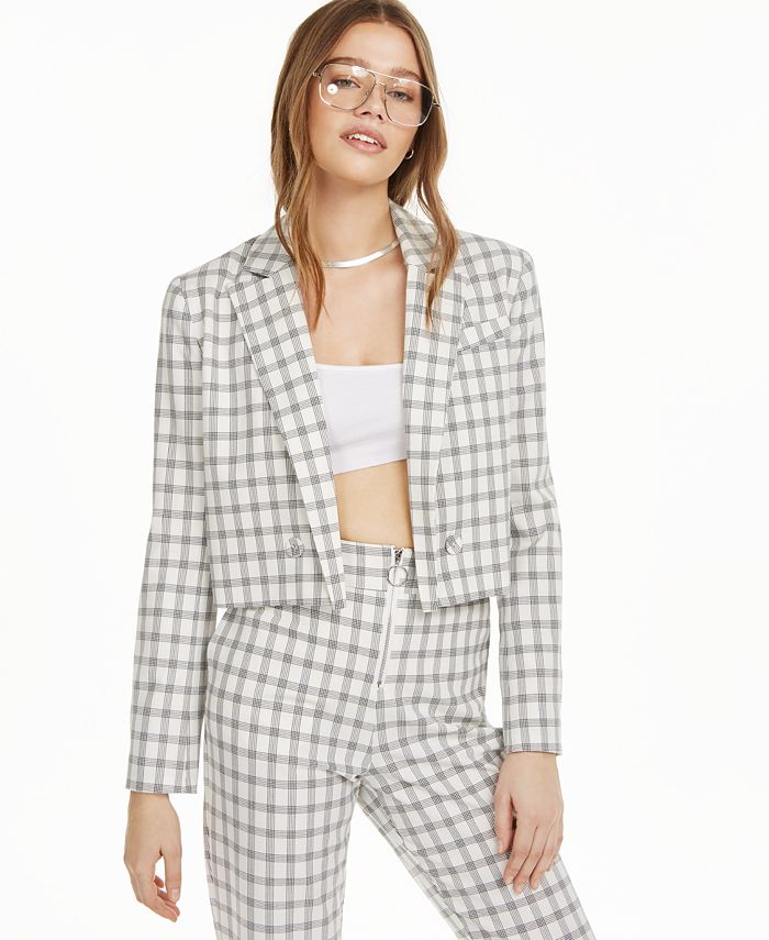Macys plaid blazer shop