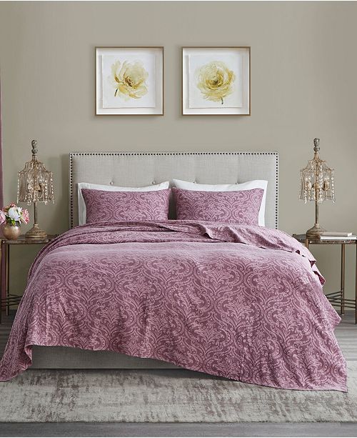 Madison Park Chantelle Full Queen 3 Piece Damask Matelasse Cotton