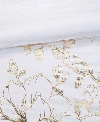 Intelligent Design Magnolia Metallic Floral 5-Piece Full/Queen Comforter Set