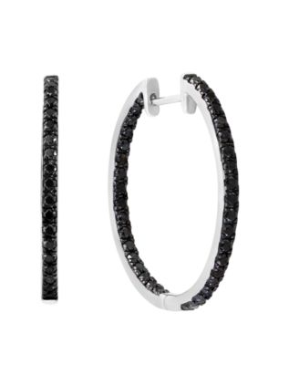 LALI Jewels - Black Diamond (1 3/8 ct. t.w.) Earring in 14K White Gold