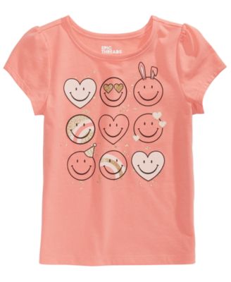 Epic Threads - Little Girls Emojis T-Shirt