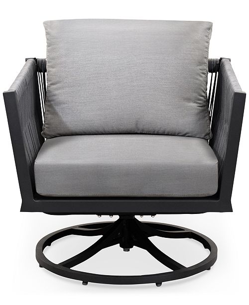 Furniture Braxtyn Outdoor Swivel Chair With Sunbrella Cushions Created For Macy S Reviews Furniture Macy S