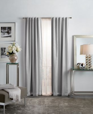 Martha Stewart Collection - Martha Stewart Park Avenue Metallic 37" x 84" Blackout Curtain Set