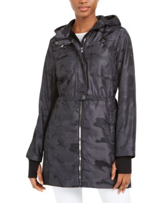 Michael Kors Hooded Water-Resistant Camo Anorak Jacket & Reviews - Coats &  Jackets - Women - Macy's