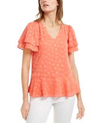 macys michael kors petite tops