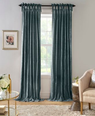 Elrene Home Fashions - Korena 52" x 84" Tie-Top Crushed Velvet Curtain Panel