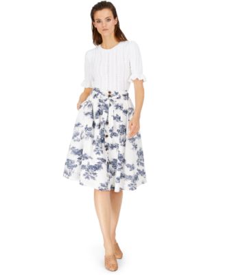 INC International Concepts INC Toile Midi Skirt, Created for Macy's
