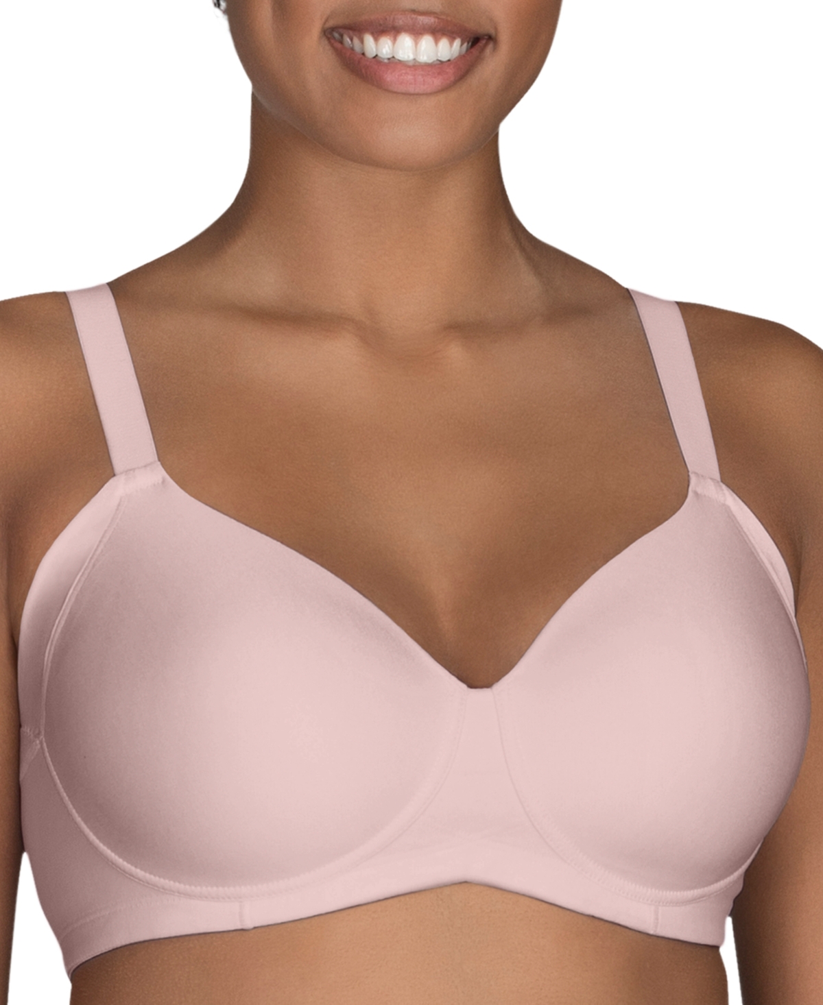 Women's Beauty Back Full Figure Wirefree Extended Side and Back Smoother Bra 71267 - Sheer Quartz