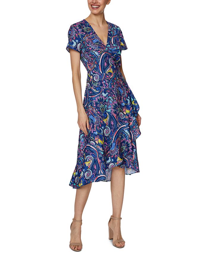 Laundry by Shelli Segal Printed Wrap Dress Macy s