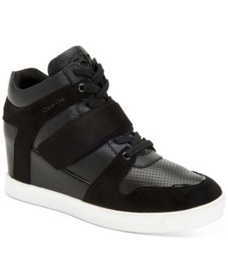 calvin klein women's frances wedge sneakers