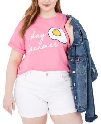 Love Tribe - Trendy Plus Size Day Dreamer Cotton Graphic T-Shirt