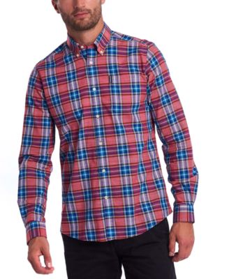 barbour red check shirt