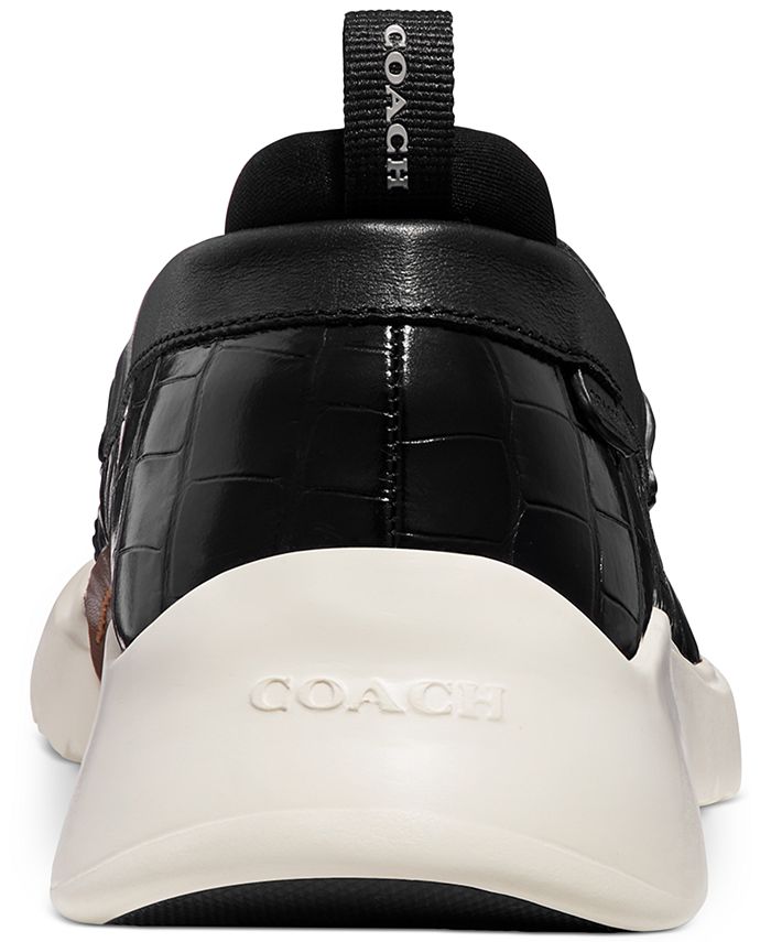 COACH Men's Croc-Embossed Hybrid Loafers - Macy's