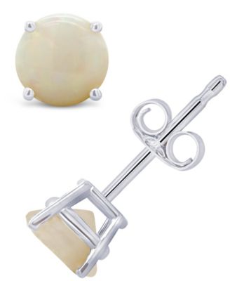 Macy's - Opal (5/8 ct. t.w.) Stud Earrings in 14K Gold