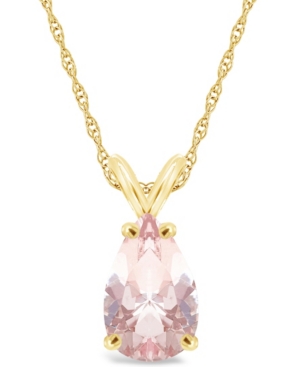 image of Morganite (2-5/8 ct. t.w.) Pendant Necklace in 14K Yellow Gold
