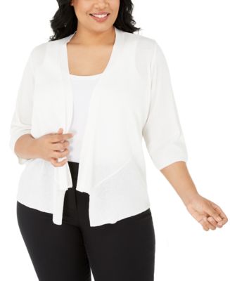 Alfani Plus Size Drape-Front Cardigan, Created for Macy's - Macy's