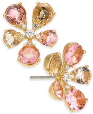 image of Eliot Danori Cubic Zirconia Flower Stud Earrings, Created for Macy-s
