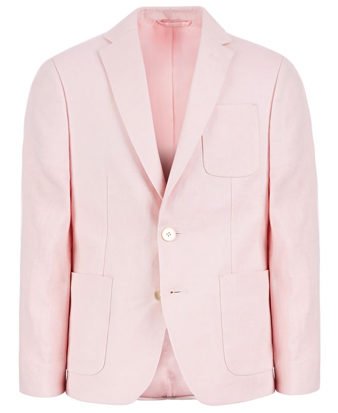 Lauren Ralph Lauren Big Boys Classic-Fit Pink Solid Linen Sport Coat ...