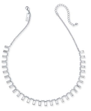 image of Inc Baguette Crystal Collar Necklace, 17