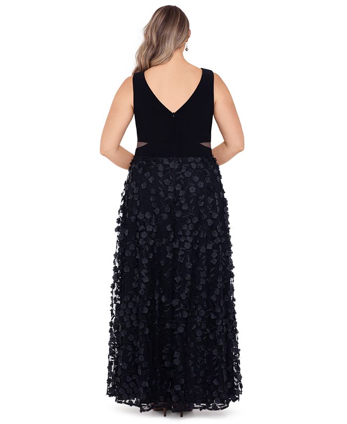 XSCAPE Plus Size 3DFlowerSkirt Gown & Reviews Dresses Plus Sizes