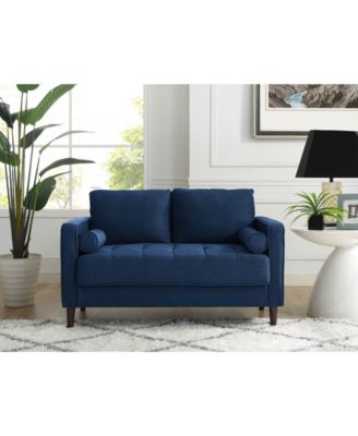 Lillith Modern Loveseat With Upholstered Fabric and Wooden Frame