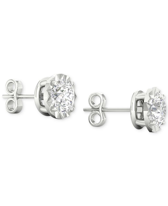 Macy's Diamond Stud Earrings (1/2 ct. t.w.) in 14k White Gold Macy's