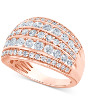 image of Diamond Multi-Row Statement Ring (2 ct. t.w.) in 14k White Gold (Also available in Yellow or Rose Gold)