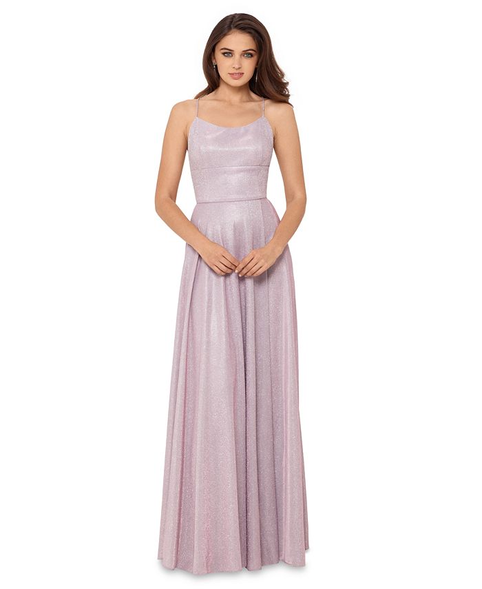 betsy and adam glitter print gown