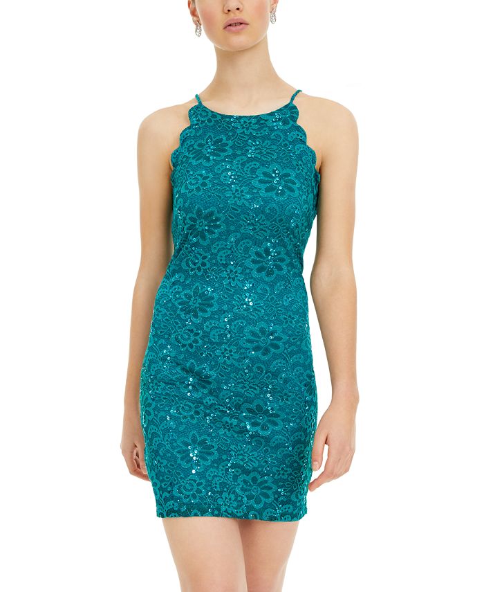 Scalloped lace cheap bodycon dress