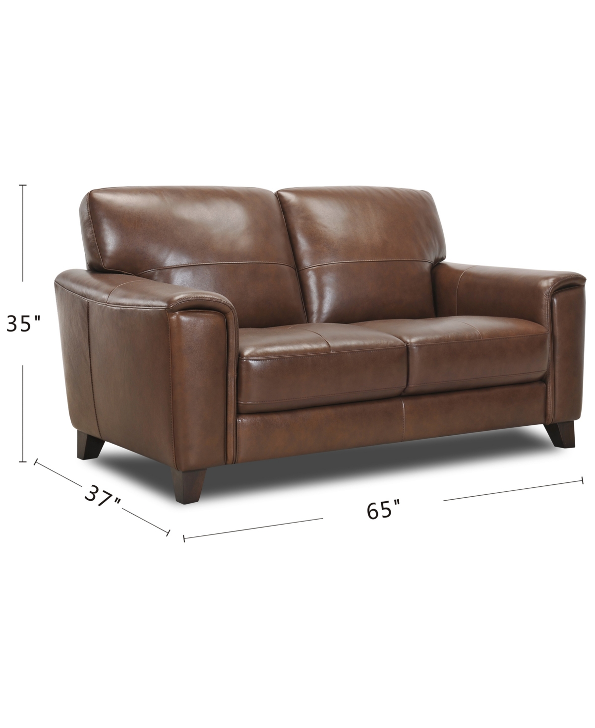 Brayna Classic Leather Loveseat, Created for Macy's