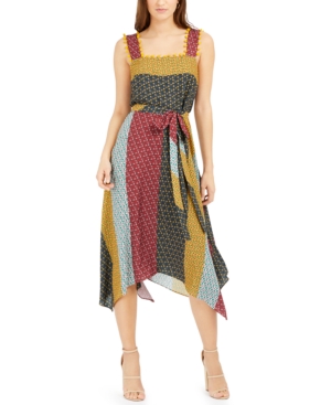 FRENCH CONNECTION ADITA PATCHWORK-PRINT DRESS