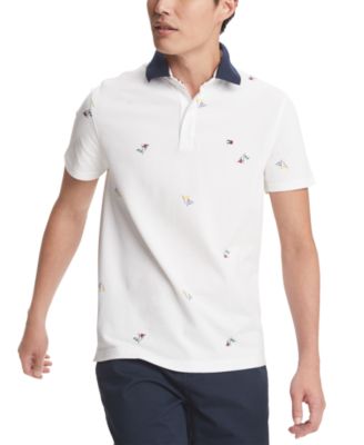 Tommy Hilfiger - Men's Custom-Fit Joel Nautical Flag Polo Shirt