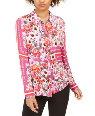 Elie Tahari - Ingunn Mixed-Print Shirt