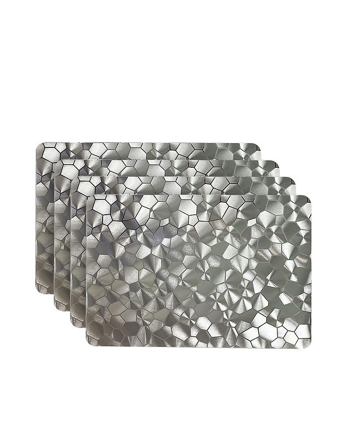 Dainty Home Reversible Metallic Shimmering Water Cube Dining Table